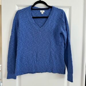 J. Crew Women's Blue Beach Day V-Neck Sweater